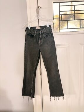 Everlane Washed Black Jeans with Frayed Hem